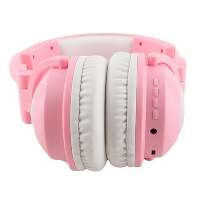 Cat Ear BT Headset Stereo Cute High Sensitivity Built In Mic Adjustable LED GS 