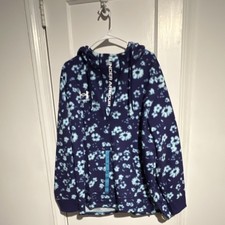 Under Armour UA Storm Women s Pullover Hoodie XL Blue Floral Fleece Pockets