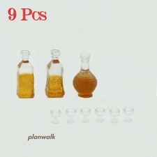 9PC Mini Drinks 1:12 Scale Dollhouse Accessories Miniatures Wine Bottle Decorate