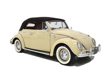 Fits Vw Beetle 1973-79 Soft Top Premium Pinpoint Vinyl Black Plastic Win