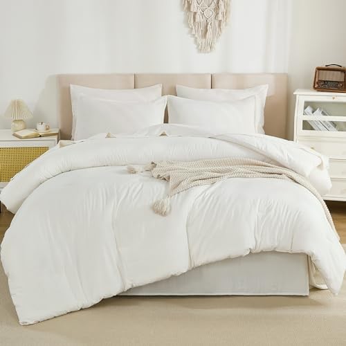  Twin XL Comforter Set Ivory - 5 Pieces Twin Extra Long Twin XL (68"x92") Cream - Picture 2 of 8