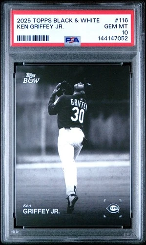 2025 Topps Black and White Ken Griffey Jr. Topps Vault SP #116 PSA 10 Gem Mint