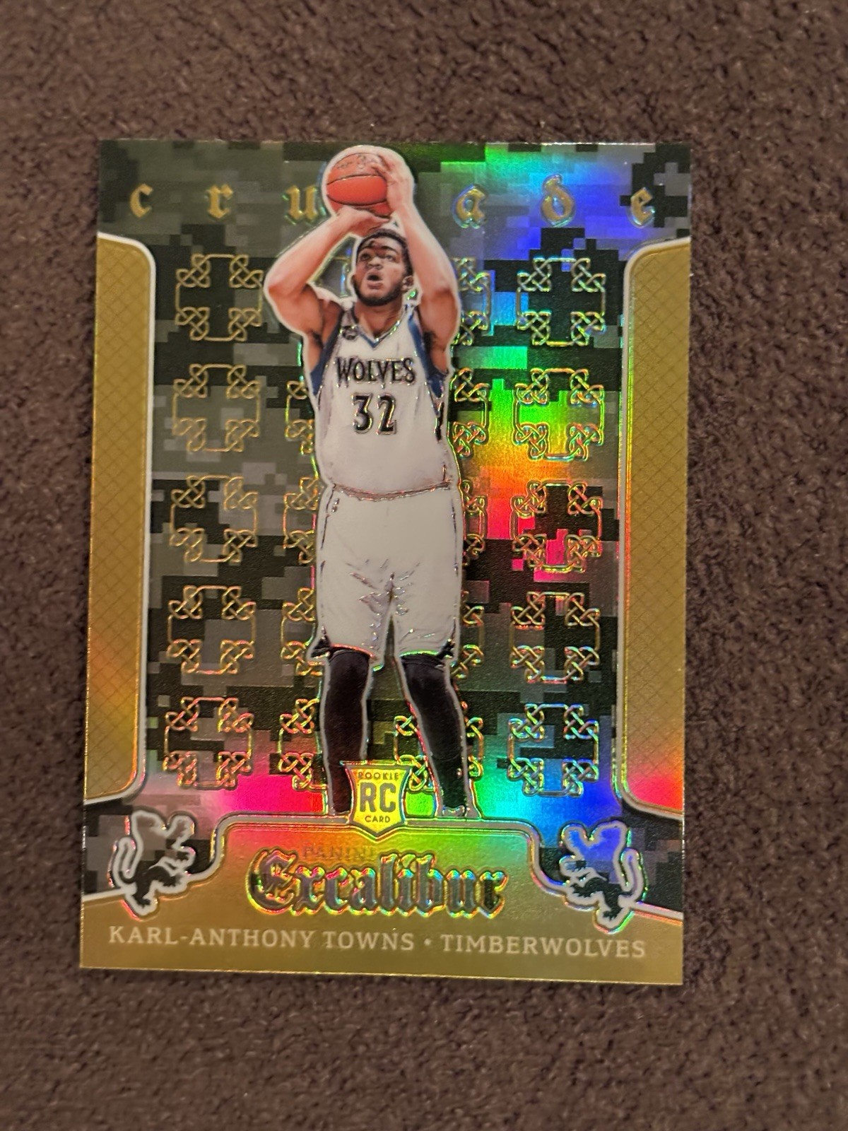 Karl Anthony Towns 2015-16 Excalibur Crusade Camo RC #19