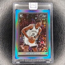 DAY'RON SHARPE /30 Rookie BLUE Encased 2021-22 One and One Basketball #118 NETS