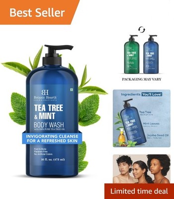 Tea Tree Oil Body Wash with Mint - 16 fl oz Moisturizing & Soothing Formula