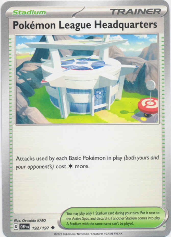 Pokemon League Headquarters - 192/197 - Uncommon - Heavily Played