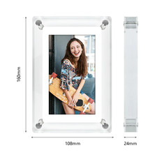 Acrylic Digital Photo Frame 5 Inch 1200Mah Vertical Display IPS Screen 4G Memory