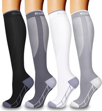 4 Pairs Compression Socks for Women and Men-Circulation Best Support Socks for R