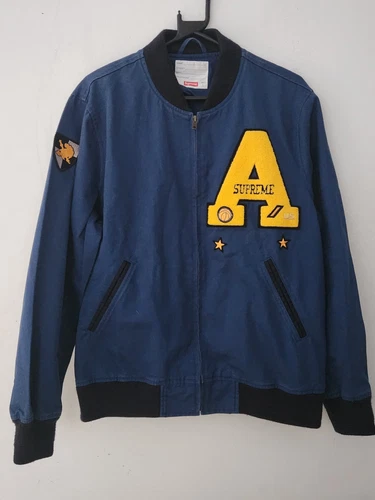 SS13 Supreme Cadet varsity jacket blue L large Vintage 2013 Vintage Rare