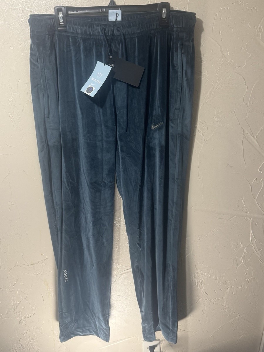 Nike NOCTA Swarovski Swoosh Velour Open Hem Sweat Pants Men's
