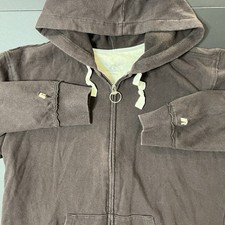 Russell Athletics Fullzip Hoodie Brown Women  s L Fleece Lined Y2K Grunge Classic