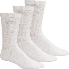 3/6/12 Pairs Packs Men'S Diabetic Crew Socks Size 9-11/10-13/13-15