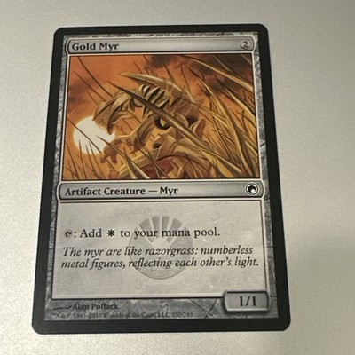 Scars of Mirrodin - Gold Myr - MTG Magic the Gathering - NM - Buy 3 Get 2 Free