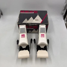 NOS Geze G50 Old School 80's 90's Downhill Alpine Ski Bindings WHITE Fuchsia