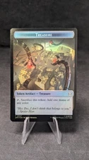 Treasure \ Human Citizen Token FOIL -MTG Magic the Gathering Spiderman- Crimped