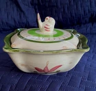 Vintage Stangl Pottery Art Candy Dish Box Container Lid Bird Terra Rose 3676 MCM