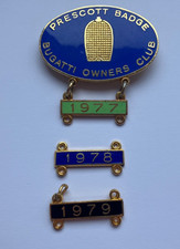 Bugatti Owners Club Prescott Badge 1977 78 79 Enamel Pin Badge