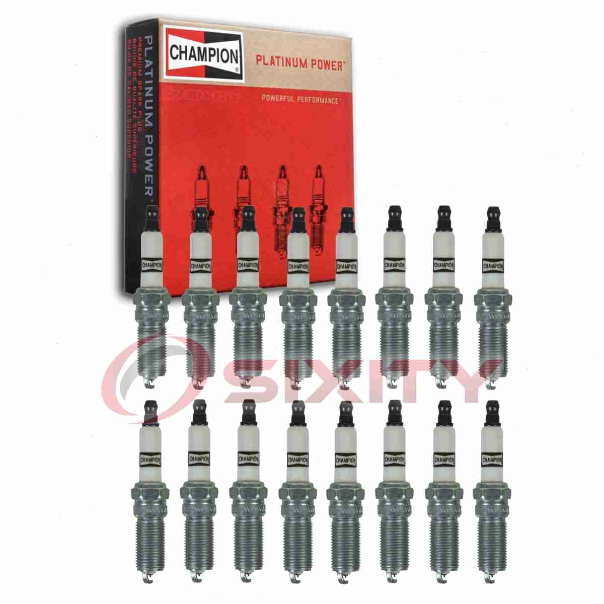 16 pc Champion Platinum Spark Plugs for 2011-2020 Ford F-350 Super Duty 6.2L wx