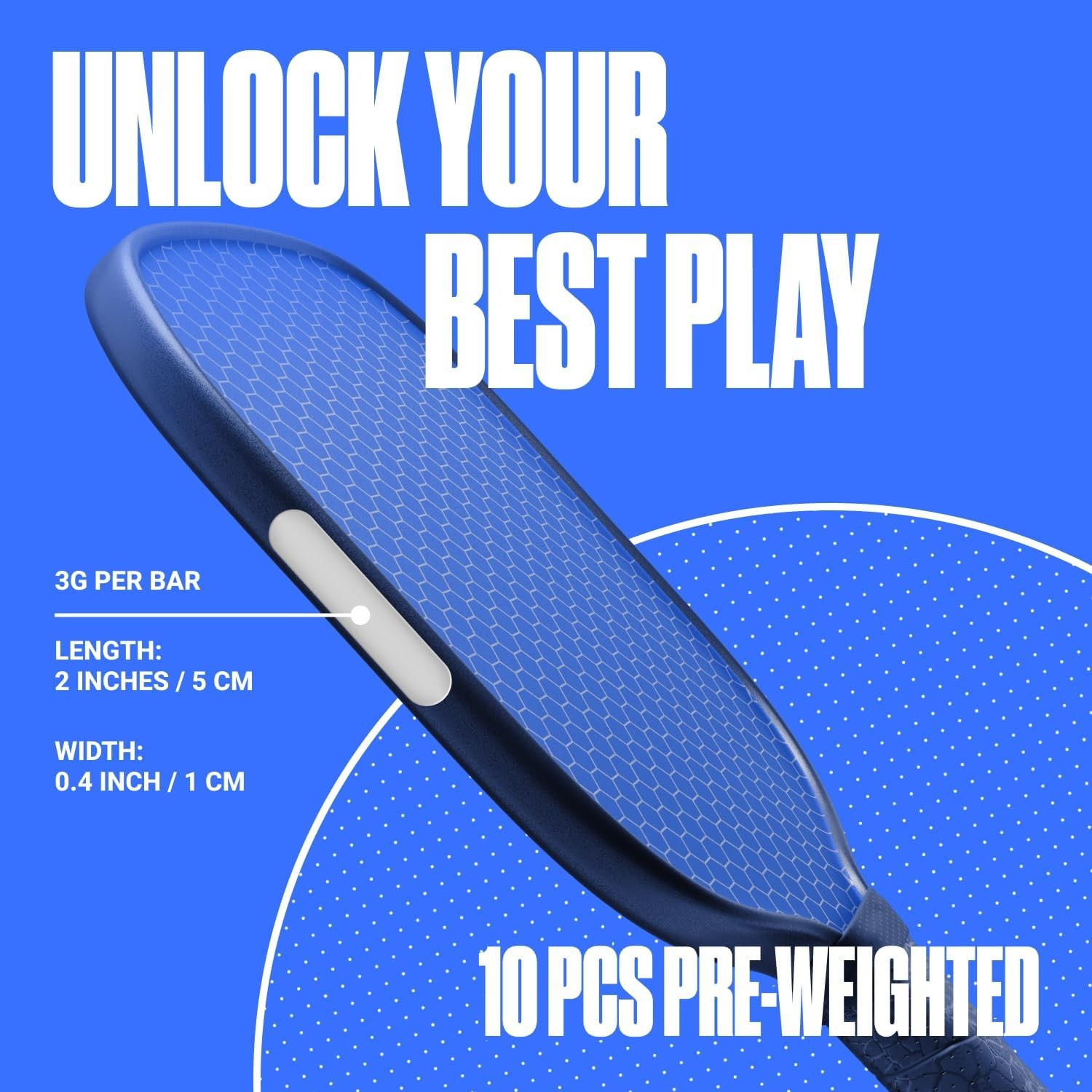 SPORTBIT Lead Tape for Pickleball Paddles with 3M Adhesive Universal, Silver 