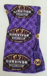 Survivor Season 27 Blood vs Water Purple Merge Buff Neck Gaiter Face Mask