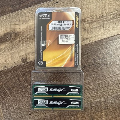 Crucial 4GB DDR3 Balistix PC3-12800 CL10, 1.5V w/XMP (8 GB KIT) Open Package