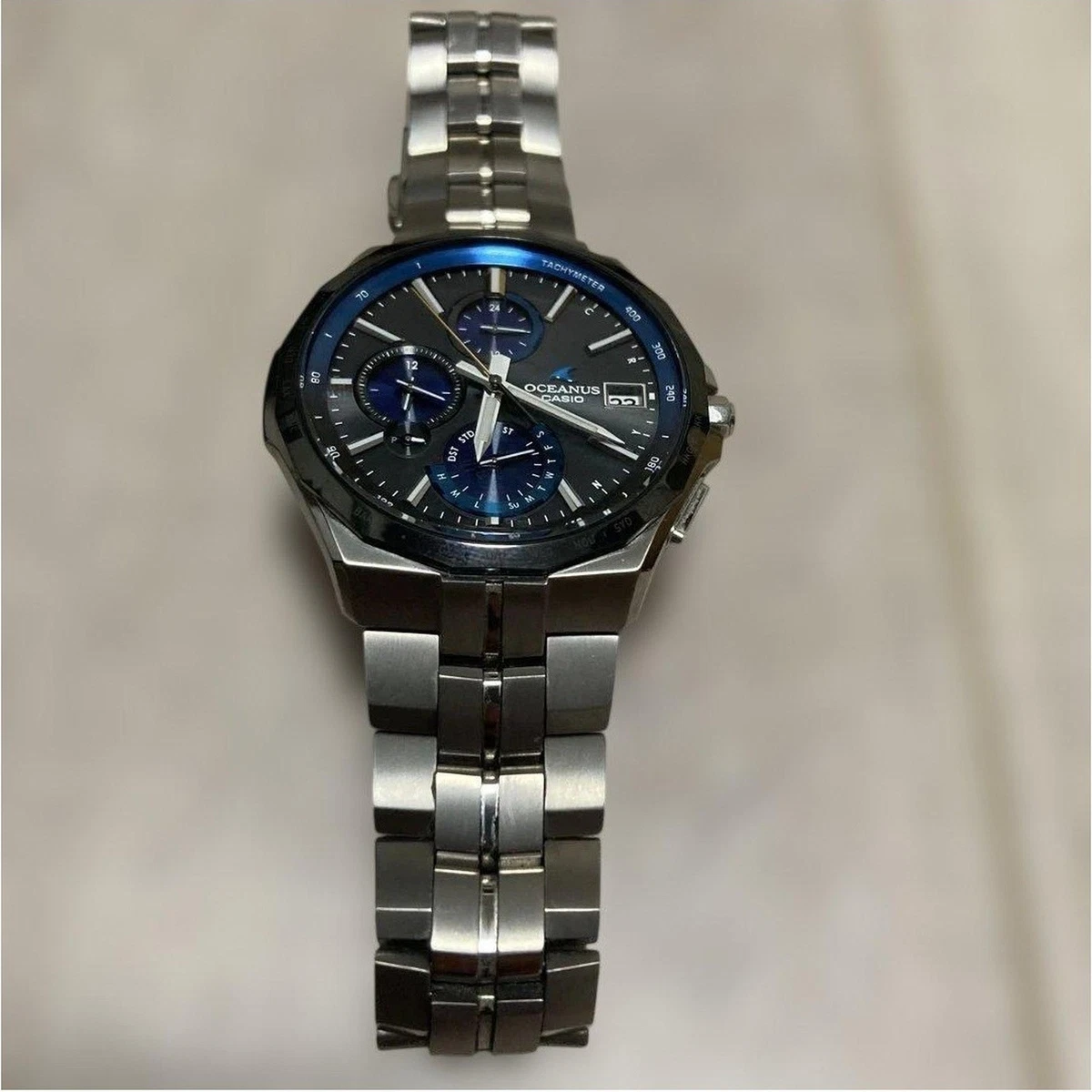 Casio Oceanus Manta OCW-S5000E-1AJF Titanio Bluetooth Solar Reloj Caja Papeles