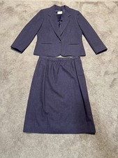 Vintage Pendleton Women's 2 Piece Purple 100 Wool Set Size 16 Blazer  Skirt