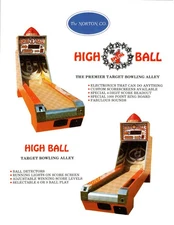 1980s The Norton Co. High Ball Target Bowling Alley Arcade Flyer