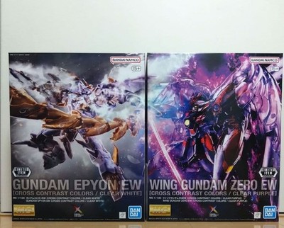 MG 1/100 Gundam Epyon EW Wing Gundam Zero Cross Contrast clear Whtie Purple set