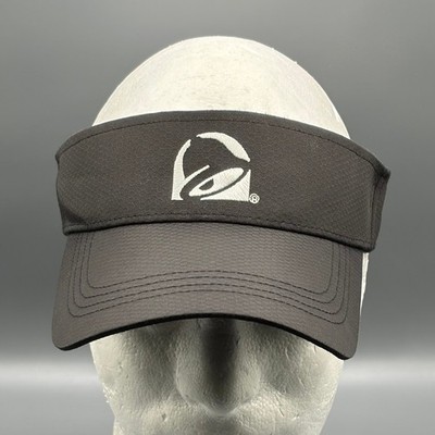 Taco Bell Visor Hat Men's Adjustable Hook Loop Black Purple White Logo