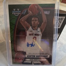 Topps 2024-25 Bowman University Chrome Ashton Hardaway Gaels Green Auto /75