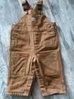 Carhartt Bib Overalls Toddler Boys 18 Months Brown Duck Canvas Workwear — photo 1