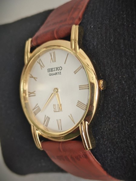 Vintage Clásico Seiko Slim Tank Hecho en Japón, Esfera Blanca, Reloj de Pulsera para Hombre 2