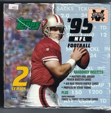 1995 Topps Series 2 Football Factory Sealed Jumbo Box 24 Packs