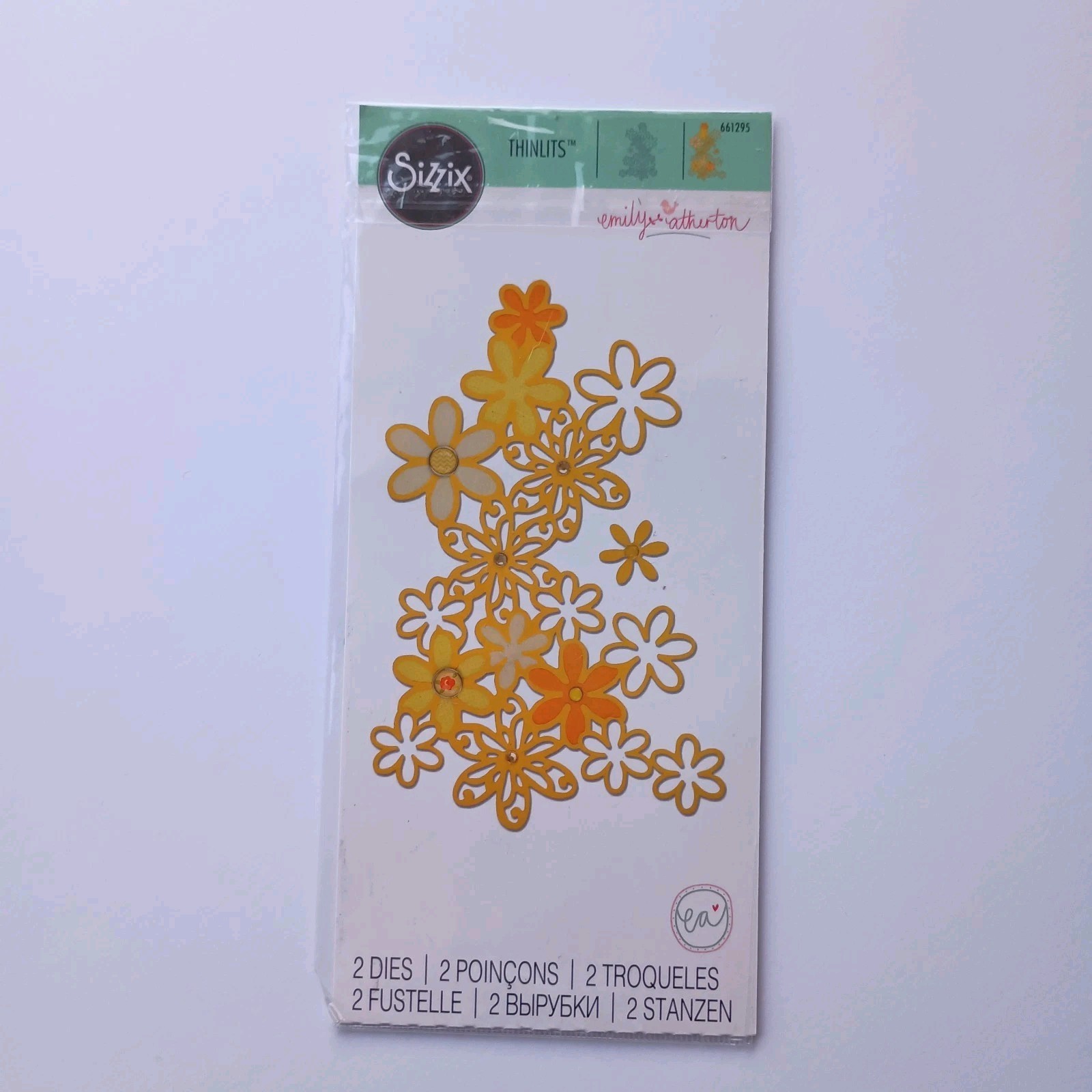 Sizzix Thinlits Die Drifting Daisy  661295  Background Daises Cardmaking Rare