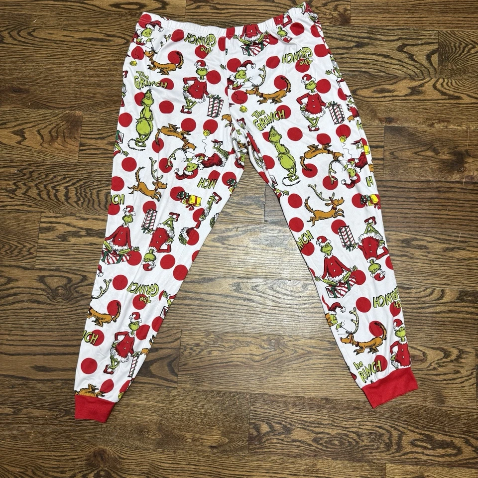 Mujer Dr. Seuss The GRINCH Blanco Pijama/Pantalones de Salón Etiqueta Talla M (8-10) Foto 2 de 4