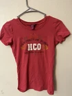 Hollister Women Pink Graphic Tee Logo T-Shirt Short Sleeve Small Vintage