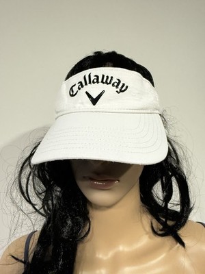 Callaway Weiß Visor Kappe sehr guter Zustand One Size Golf Cap