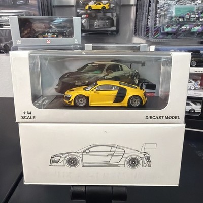 AUDI R8 LMS ULTRA YELLOW  1/64 DIECAST CAR MODEL BY LMF MODELS