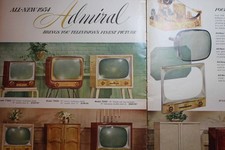 Advertisement: Admiral Television "All-New 1954 Admiral Brings You Television's