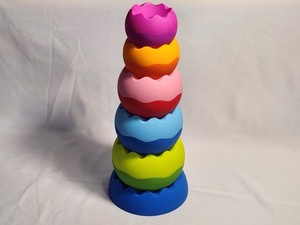 Fat Brain Toys TOBBLES NEO Stackable Toddler Sensory & Balance Colorful Nice