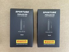 2 PACK - 700 x 23, 25, 28, 30c PIRELLI SPORTUBE Inner Tubes 48mm Presta Valve