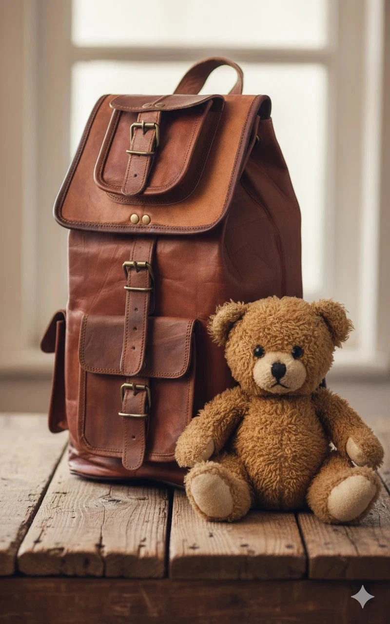 Full Proof Leather Backpack Genuine Rucksack Vintage Travel Men's Brown New
