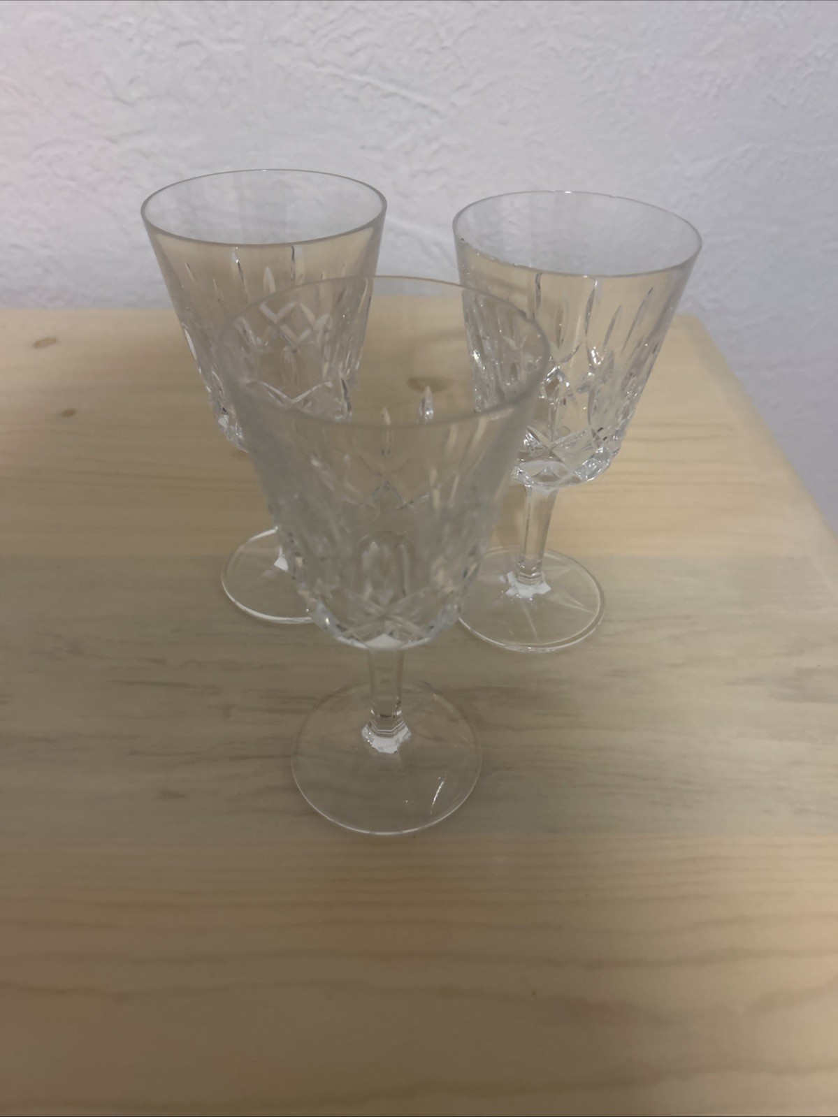 Gorham Crystal King Edward Water Goblet Glasses, 7 1/8