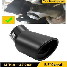 62mm Car Exhaust Muffler Pipe Tip Fits BMW Mercedes Benz AUDI VW GOLF Ford Black