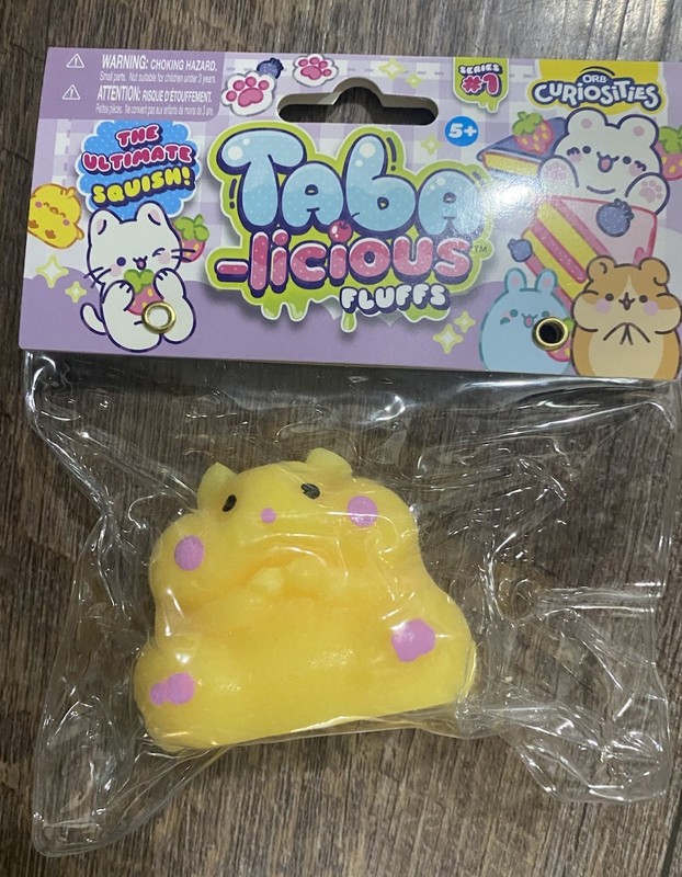 ORB Taba-Licious Pluffs Yellow Cat Squishy Fuzzy Taba Toy Series 1 New