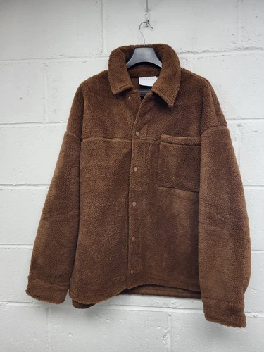 Topman Brown Teddy Jacket Coat Mens Size Medium BNWT. PS image 4
