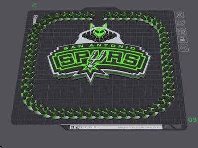 San Antonio Spurs Alien 3D Printed Hype Chain New Style