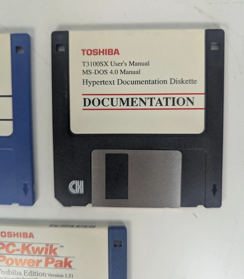 Vintage Toshiba QEMM-386 T3100SX Manuals & Software PC-Kwik 3.5" Floppy Disks - Image 3 of 4
