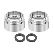 2Pcs Faucet Aerator Adapter, 1/2" Female to M22 Male with Washer, 15mm Length